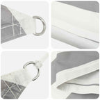Vela da ombra solare Grigio chiaro e bianco 5 x 3 m
