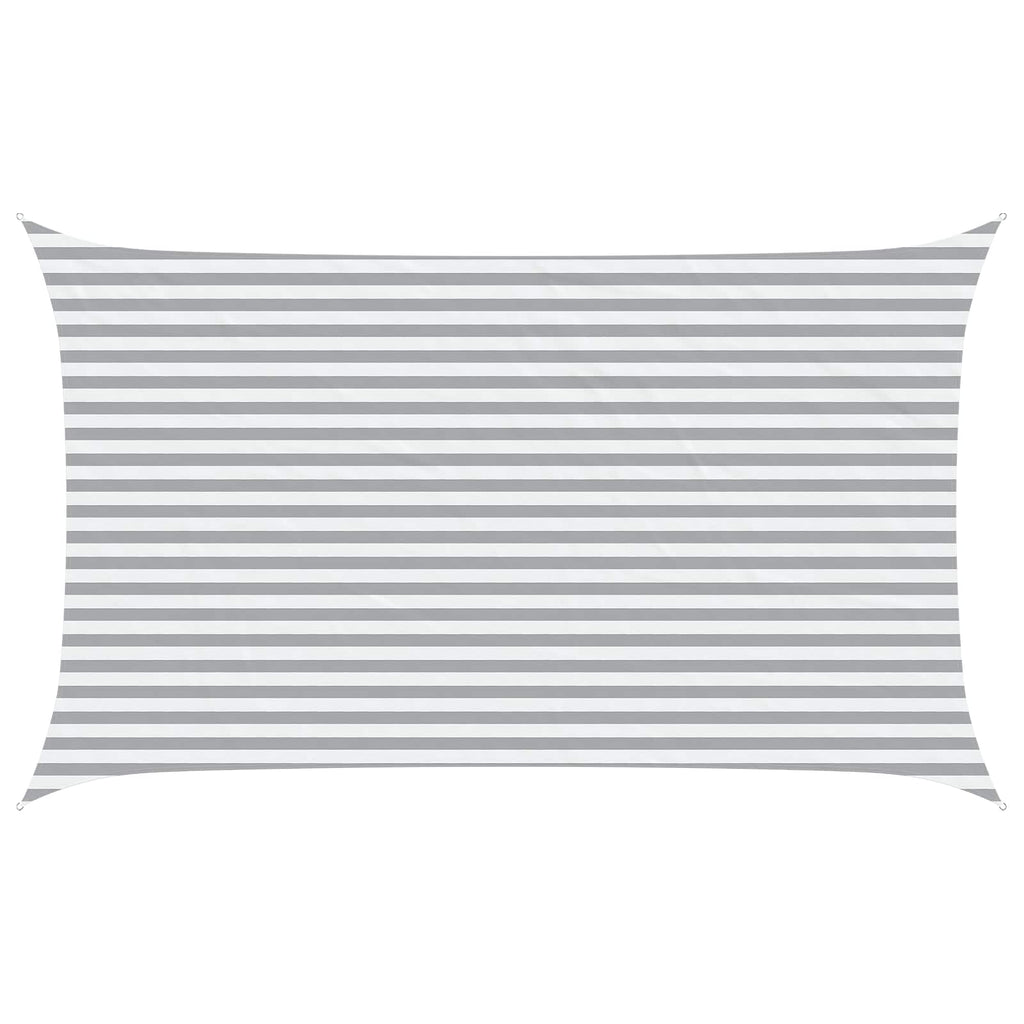 Vela da ombra solare Grigio chiaro e bianco 5 x 3 m