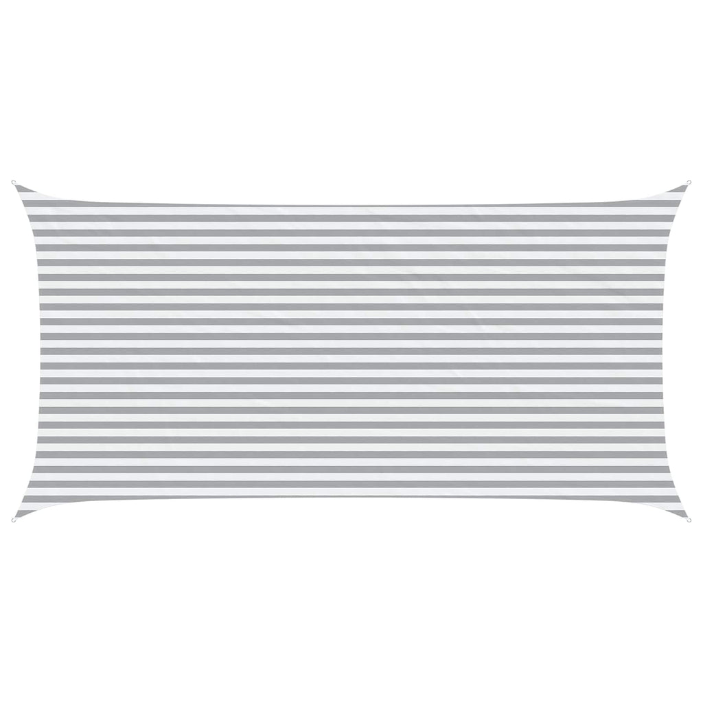 Vela da ombra solare Grigio chiaro e bianco 6 x 3 m