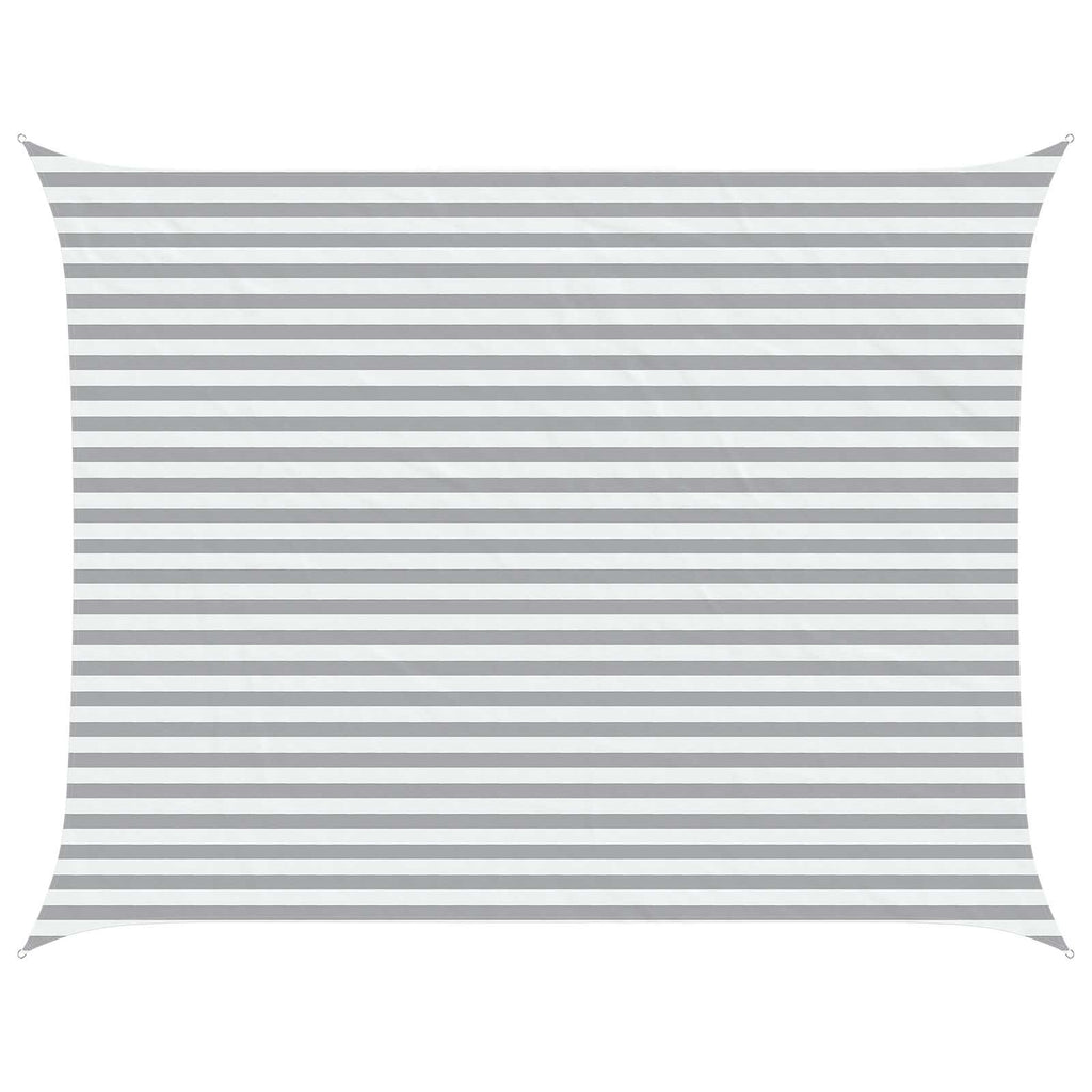 Vela da ombra solare Grigio chiaro e bianco 4,5 x 3,5 m