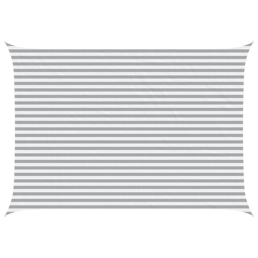 Vela da ombra solare Grigio chiaro e bianco 5 × 3,5 m