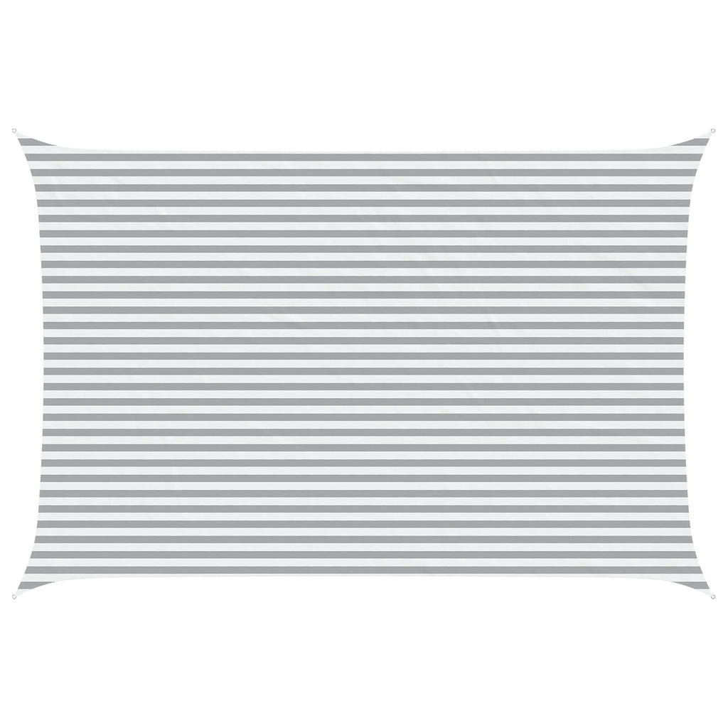 Vela da ombra solare Grigio chiaro e bianco 6 x 4 m