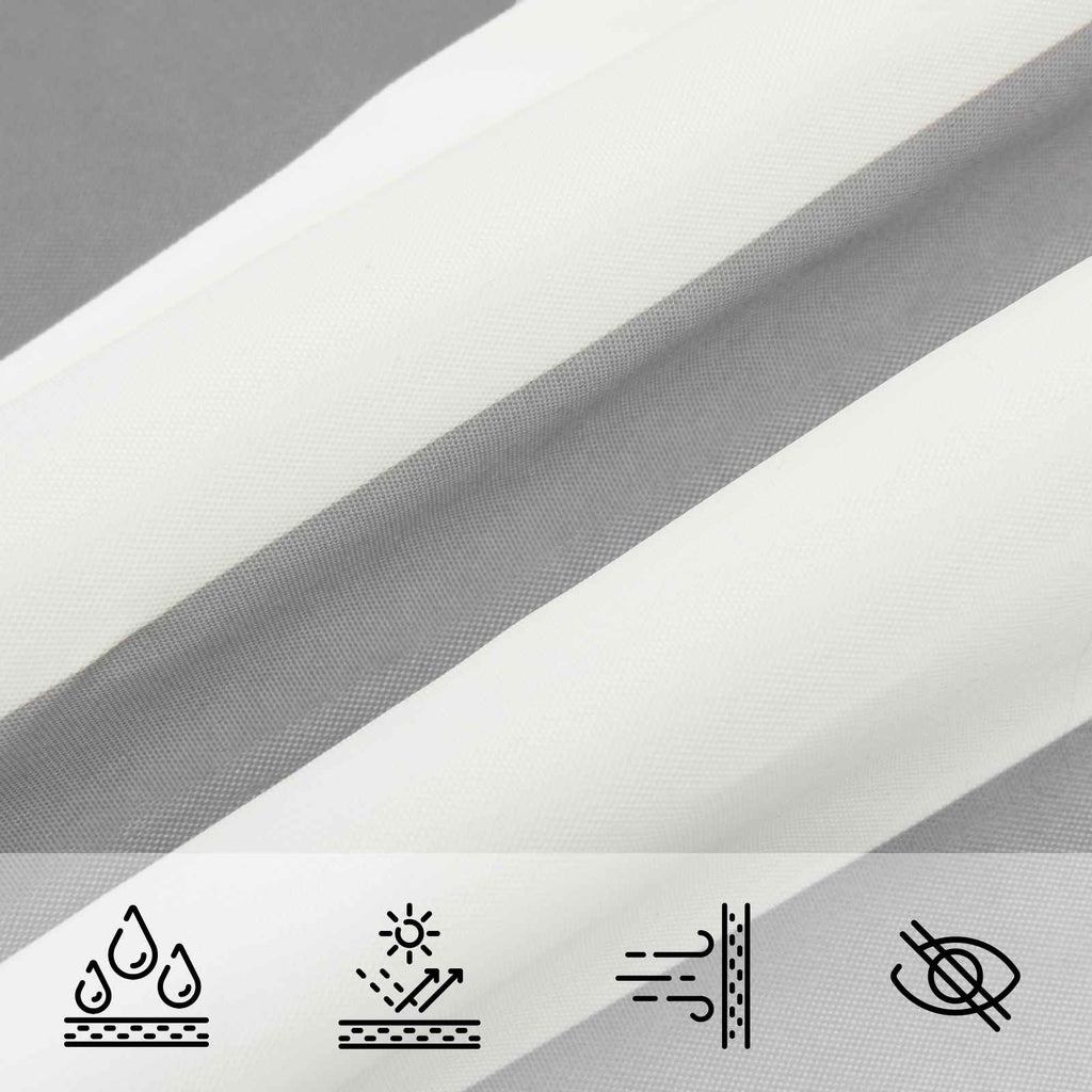 Vela da ombra solare Grigio chiaro e bianco 7 x 4 m