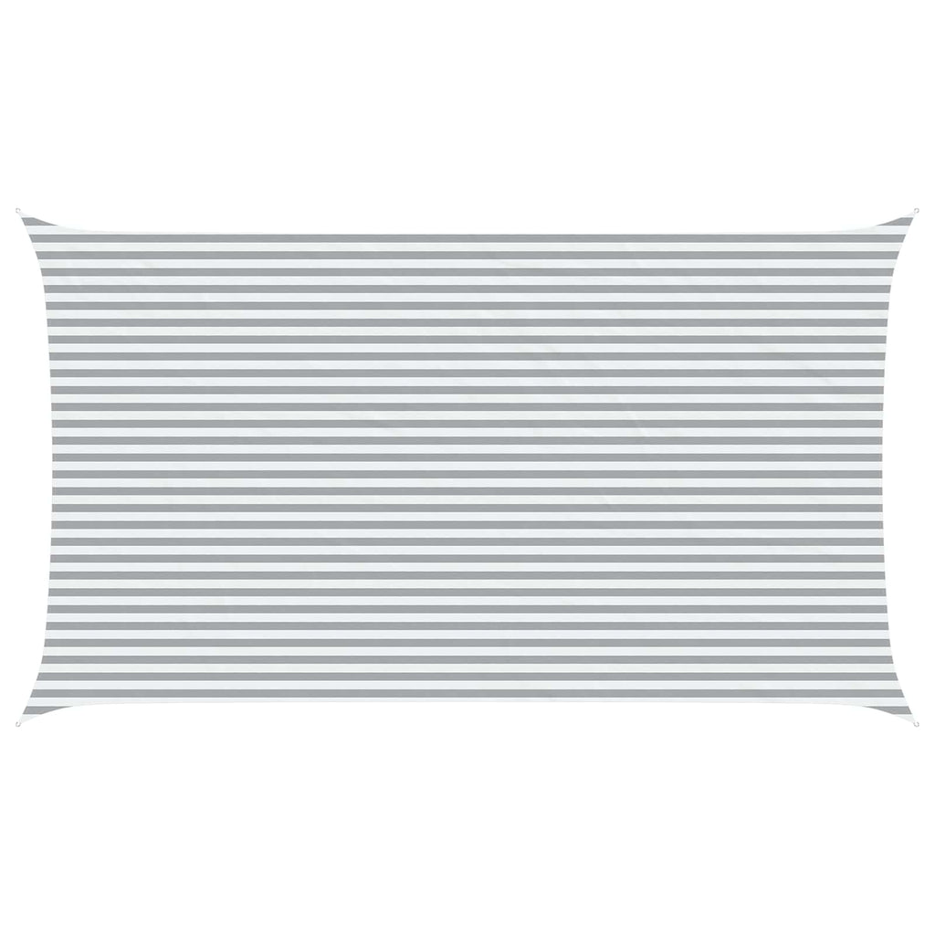 Vela da ombra solare Grigio chiaro e bianco 7 x 4 m