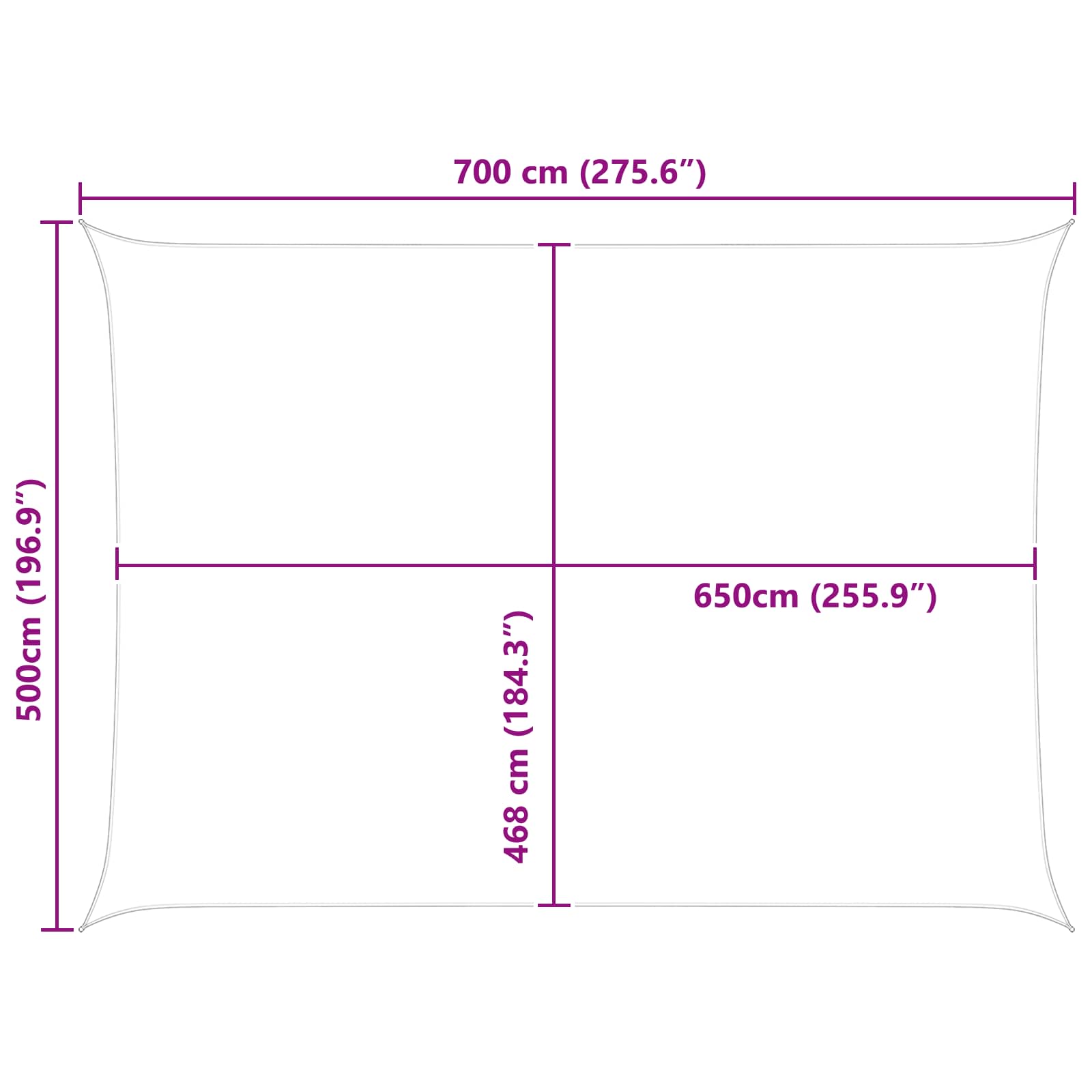 Vela da ombra solare Grigio chiaro e bianco 7 x 5 m