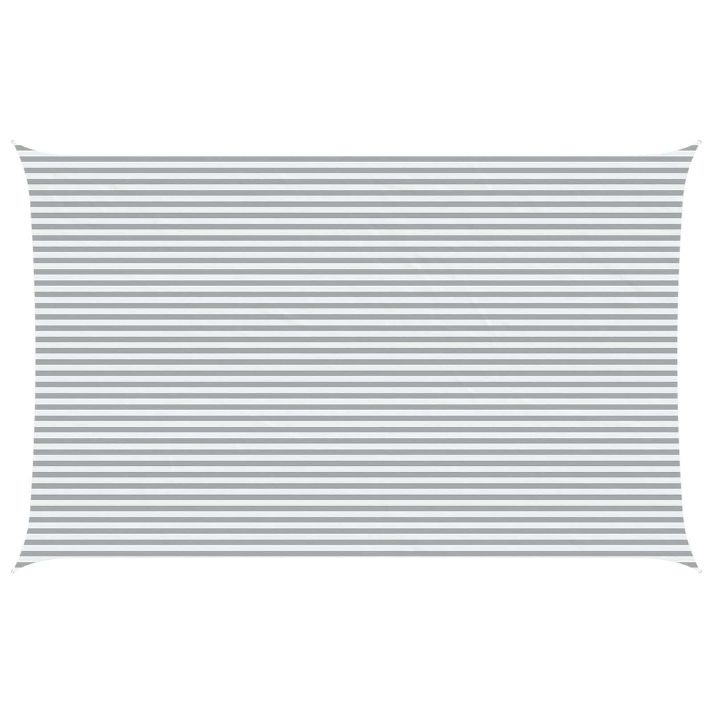 Vela da ombra solare Grigio chiaro e bianco 8 x 5 m