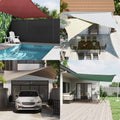 Vela da ombra solare Grigio chiaro e bianco 8 x 6 m