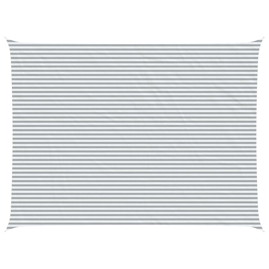 Vela da ombra solare Grigio chiaro e bianco 8 x 6 m