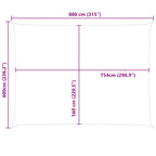 Vela da ombra solare Grigio chiaro e bianco 8 x 6 m