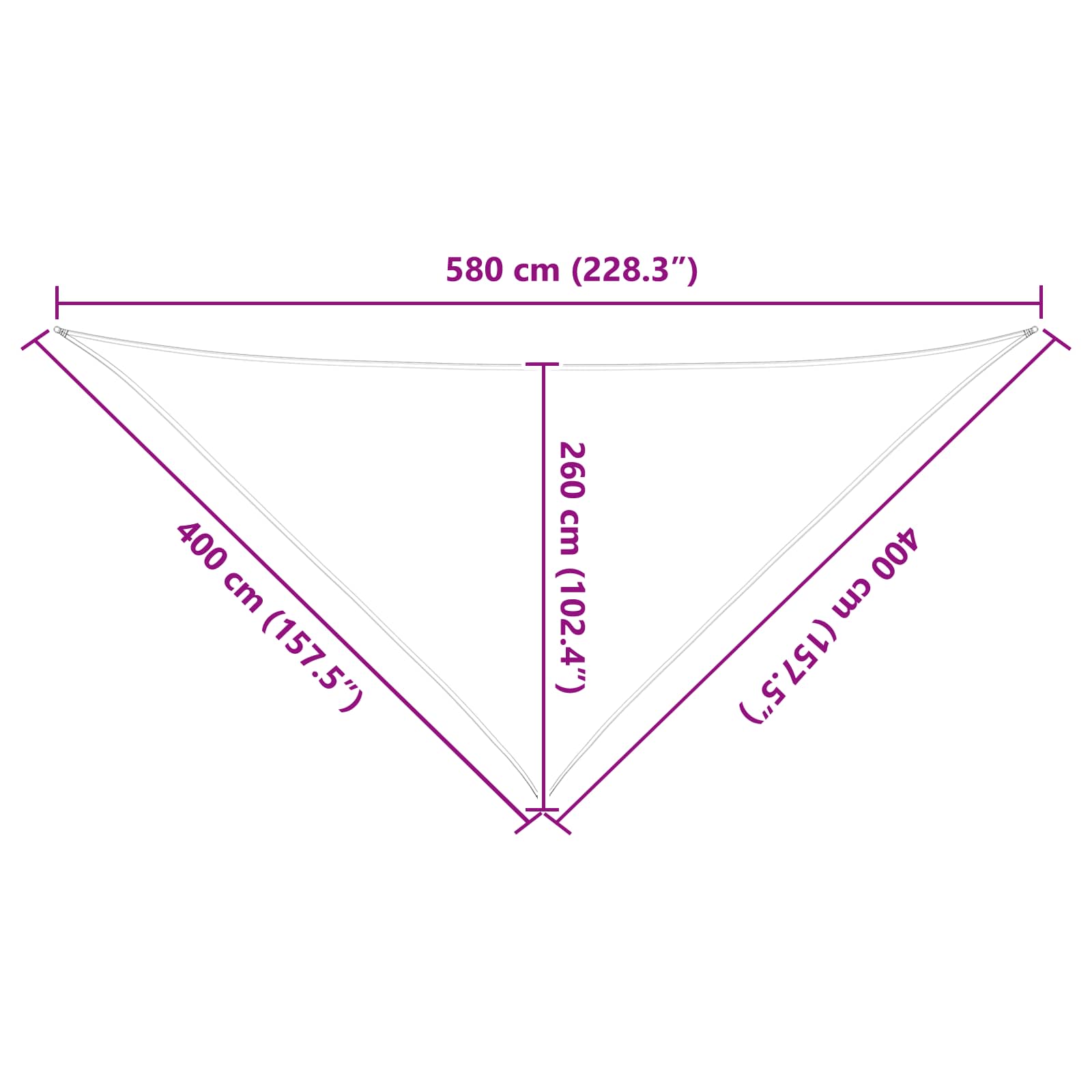 Vela da ombra solare Arancione e Marrone 4 x 4 x 5,8 m