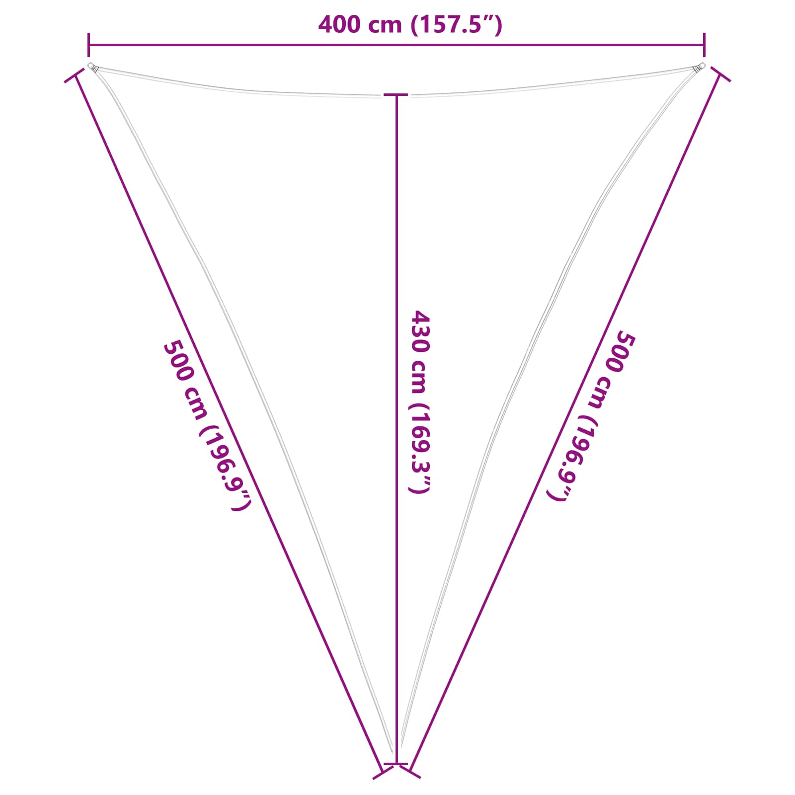 Vela da ombra solare Arancione e Marrone 4 x 5 x 5 m