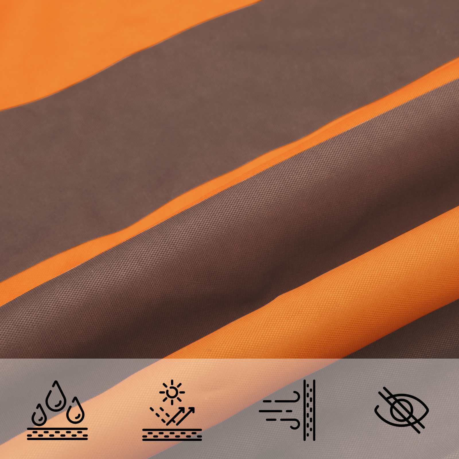Vela da ombra solare Arancione e Marrone 5 x 6 x 6 m