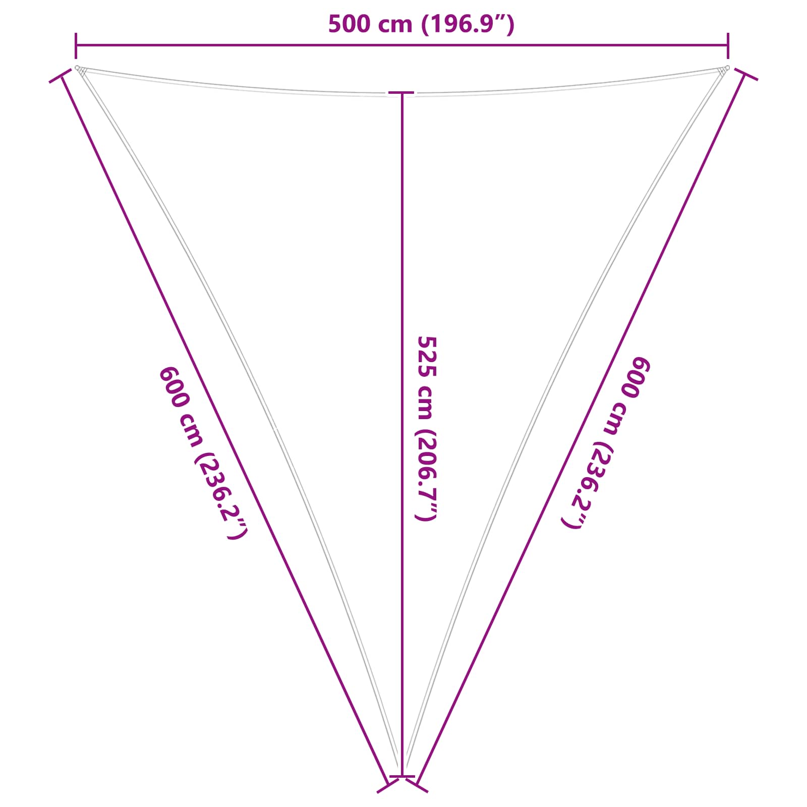 Vela da ombra solare Arancione e Marrone 5 x 6 x 6 m