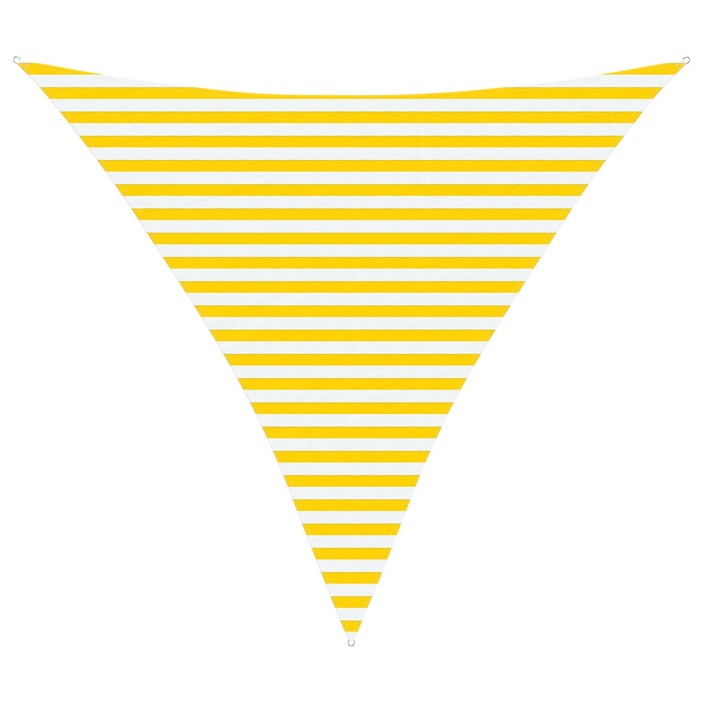 Vela da ombra solare Giallo e Bianco 3,6 x 3,6 x 3,6 m