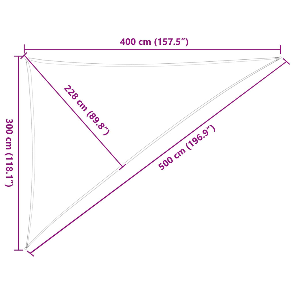 Vela da ombra solare Giallo e Bianco 3 x 4 x 5 m