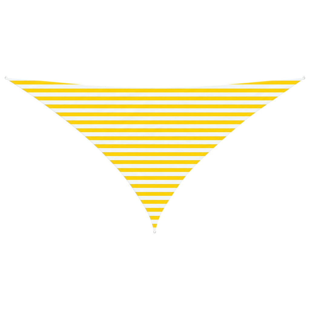 Vela da ombra solare Giallo e Bianco 3,5 x 3,5 x 4,9 m