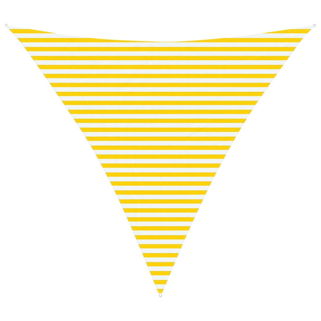 Vela da ombra solare Giallo e Bianco 4,5 x 4,5 x 4,5 m