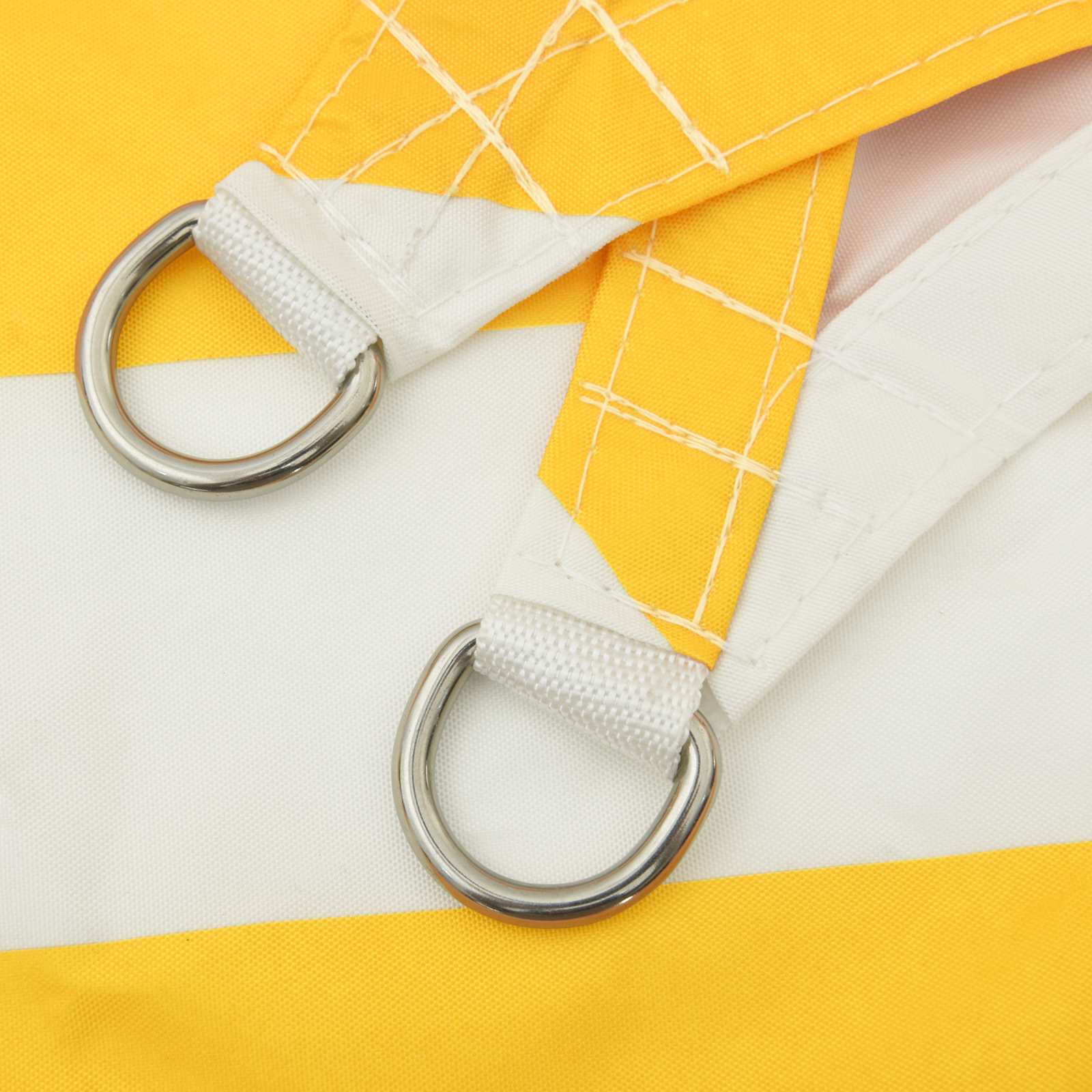 Vela da ombra solare Giallo e Bianco 5 x 6 x 6 m