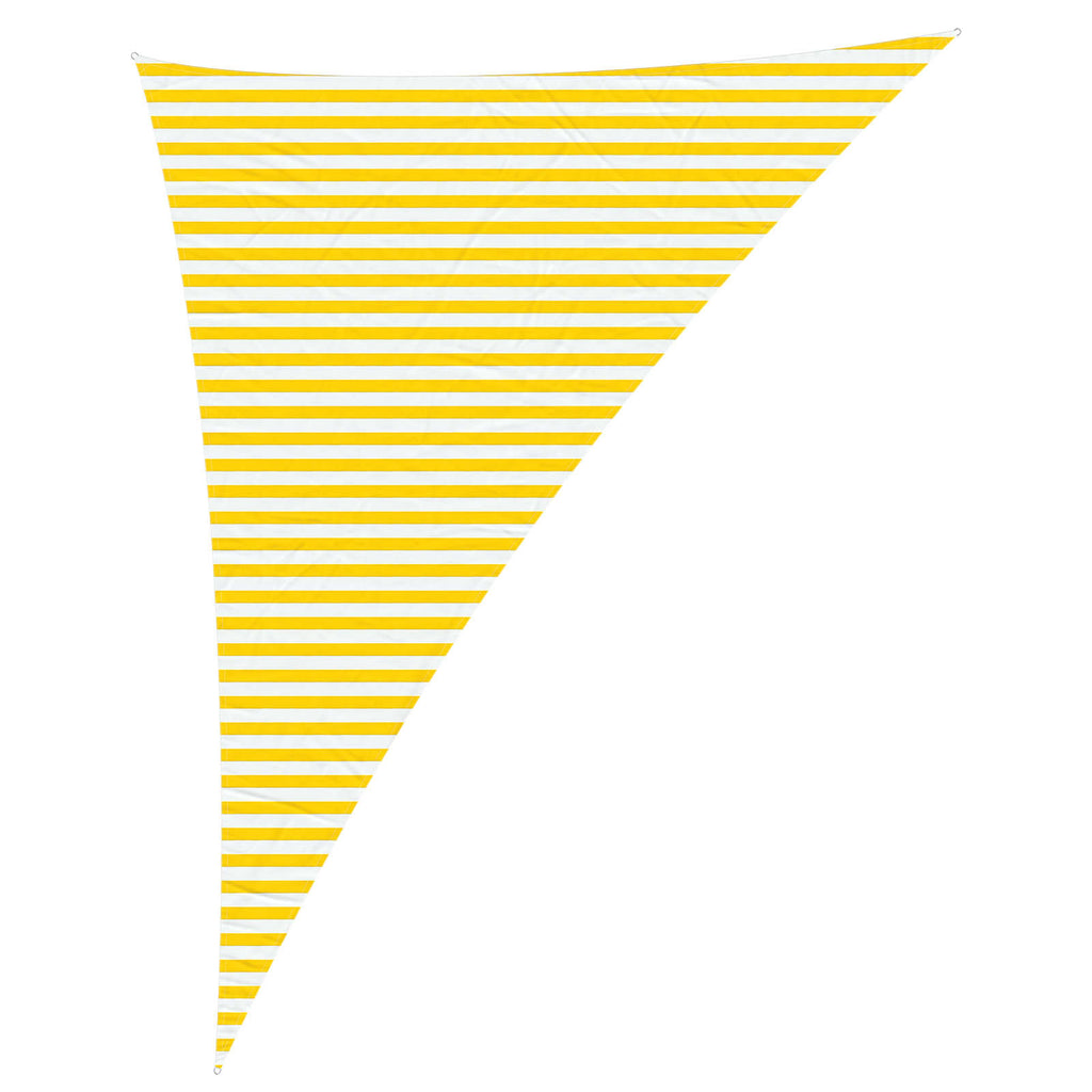 Vela da ombra solare Giallo e Bianco 4 x 5 x 6,4 m