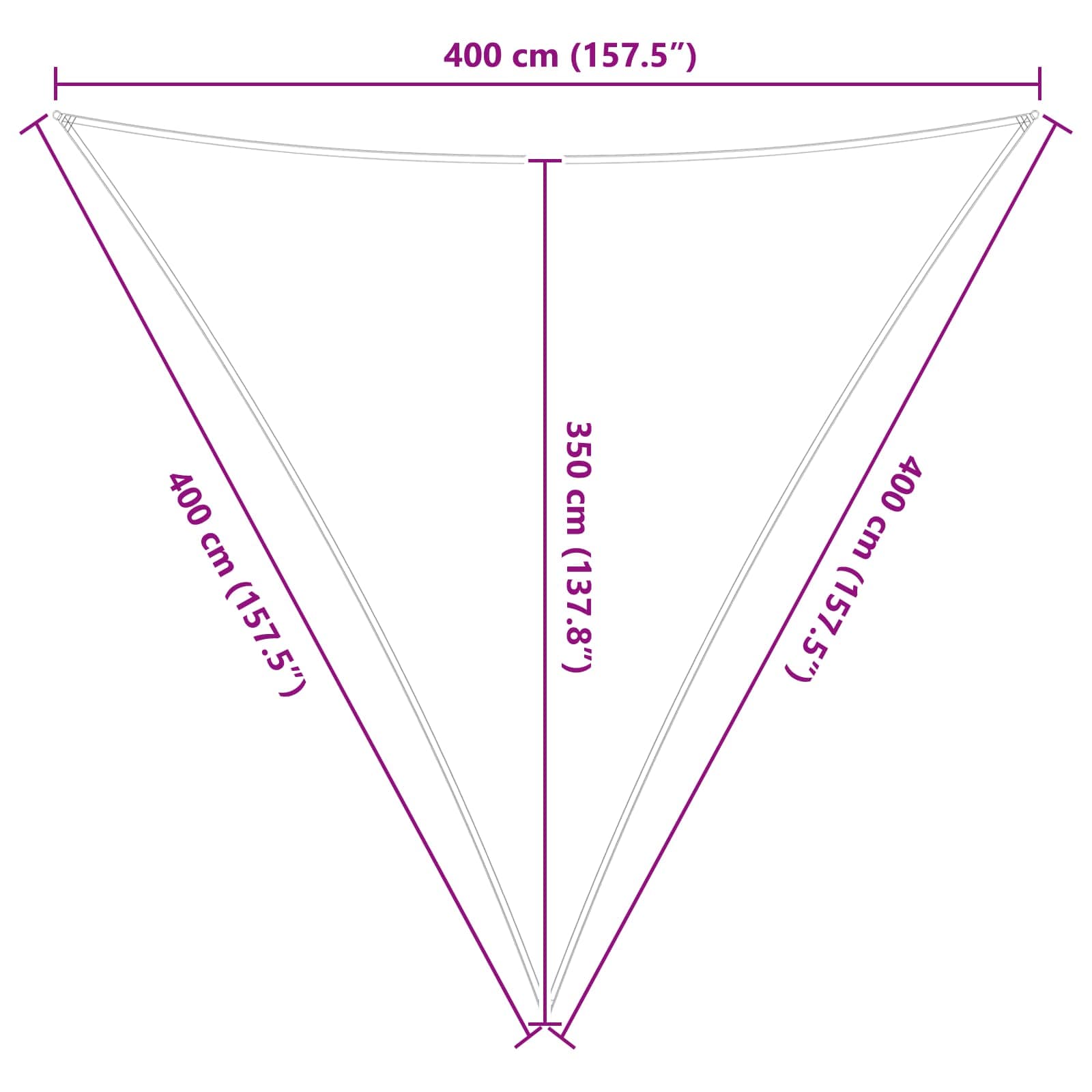 Vela da ombra solare Blu e Bianco 4 x 4 x 4 m