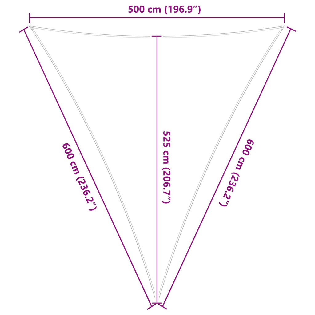 Vela da ombra solare Blu e Bianco 5 x 6 x 6 m
