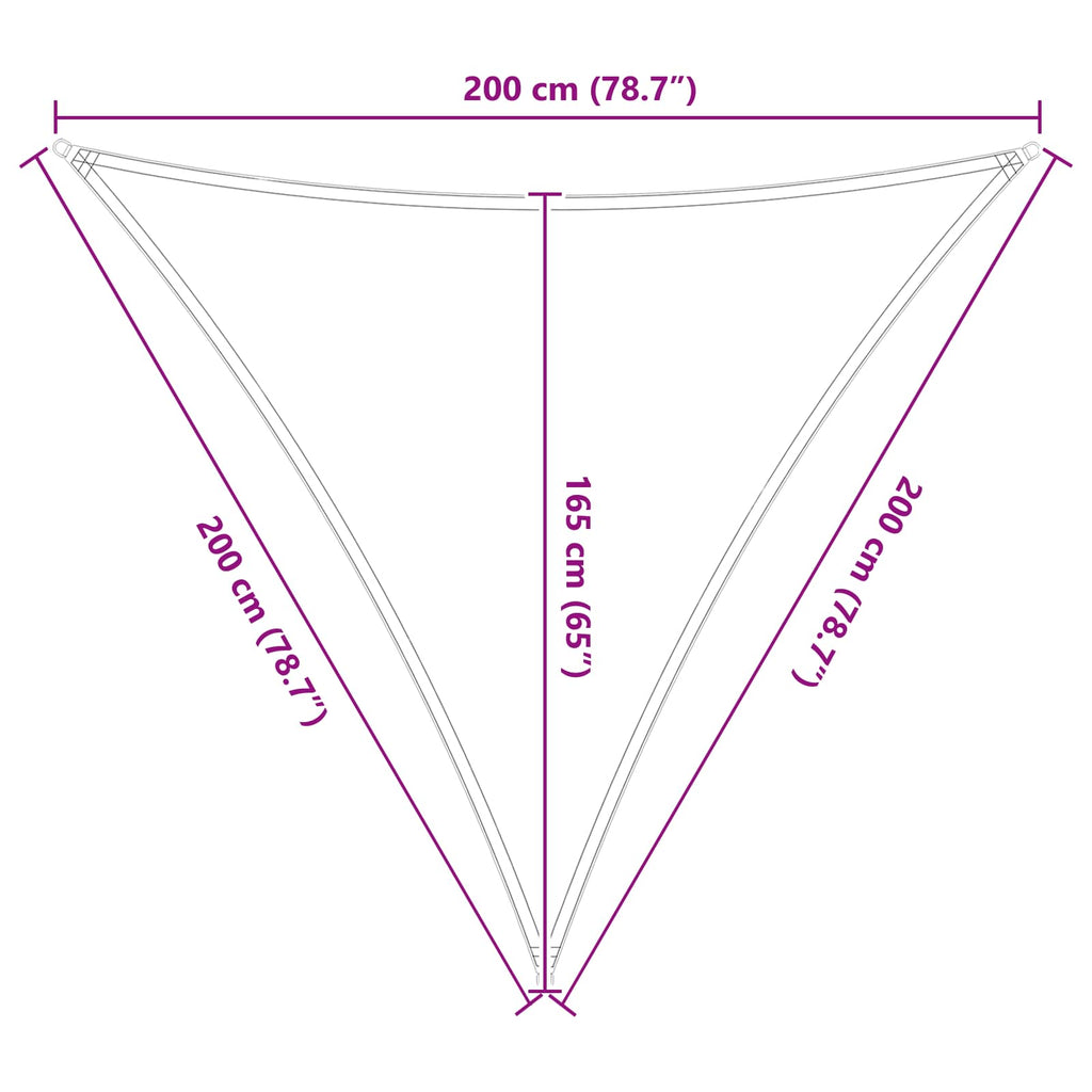 Vela da ombra solare Grigio chiaro e bianco 2 x 2 x 2 m