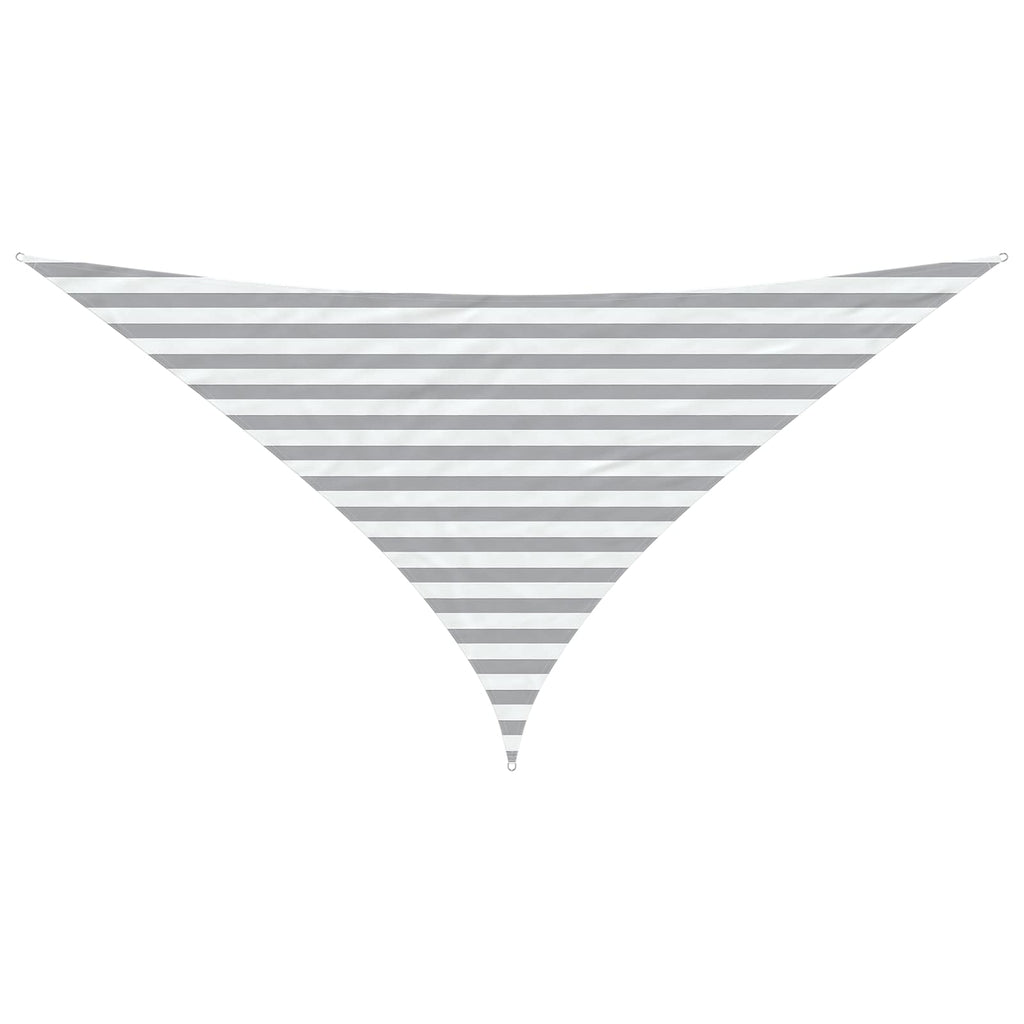 Vela da ombra solare Grigio chiaro e bianco 3 x 3 x 4,24 m
