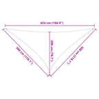 Vela da ombra solare Grigio chiaro e bianco 3 x 3 x 4,24 m