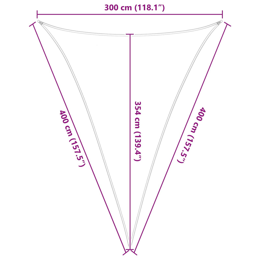 Vela da ombra solare Grigio chiaro e bianco 3 x 4 x 4 m