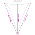 Vela da ombra solare Grigio chiaro e bianco 3 x 4 x 4 m