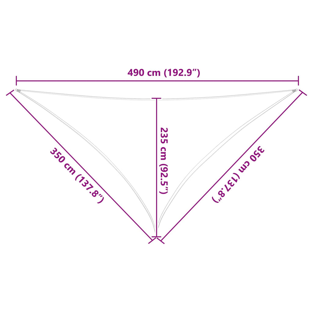 Vela da ombra solare Grigio chiaro e bianco 3,5 x 3,5 x 4,9 m