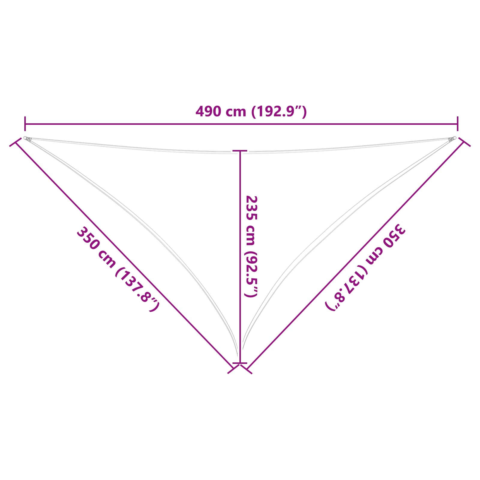 Vela da ombra solare Grigio chiaro e bianco 3,5 x 3,5 x 4,9 m