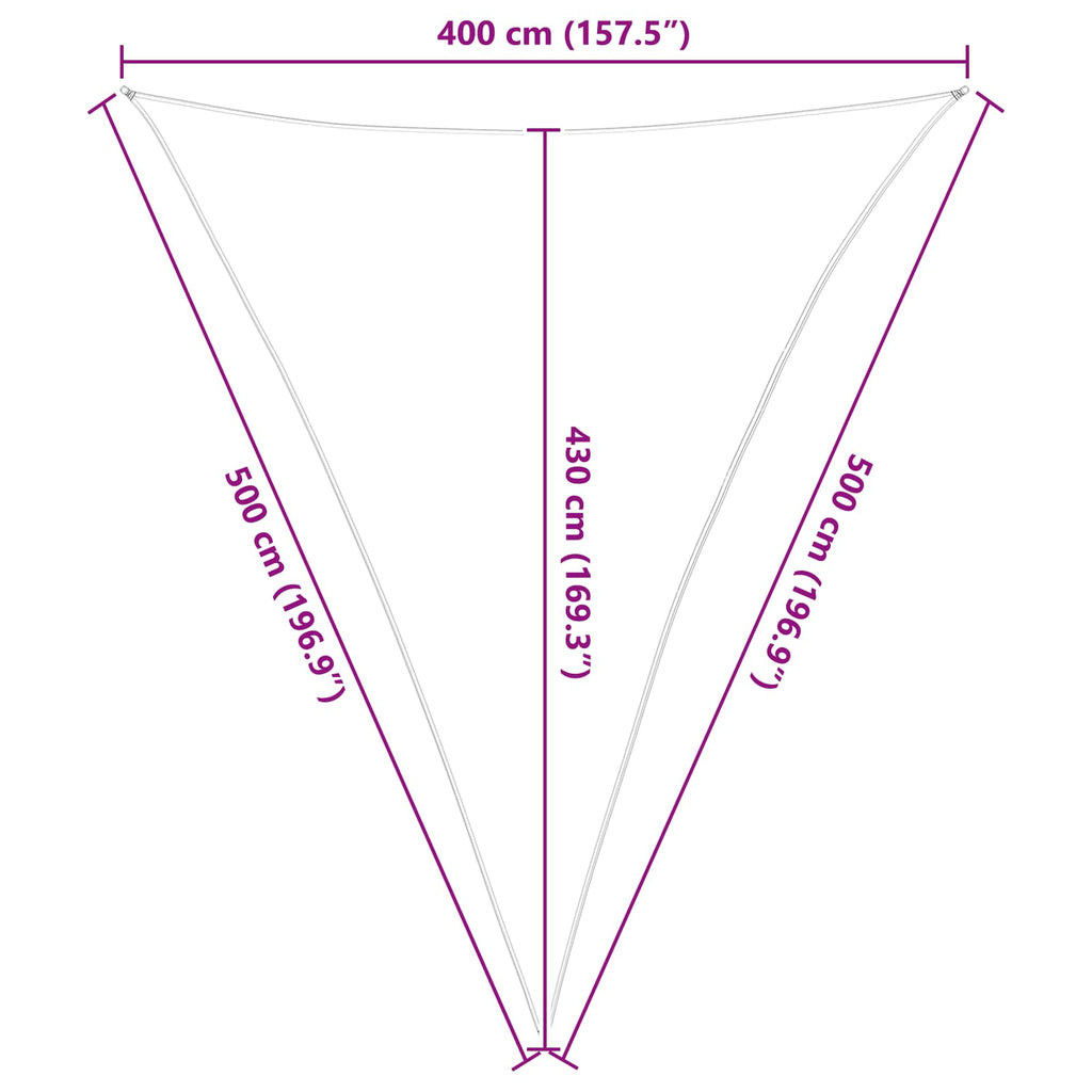 Vela da ombra solare Grigio chiaro e bianco 4 x 5 x 5 m