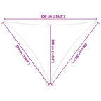 Vela da ombra solare Grigio chiaro e bianco 5 x 5 x 6 m