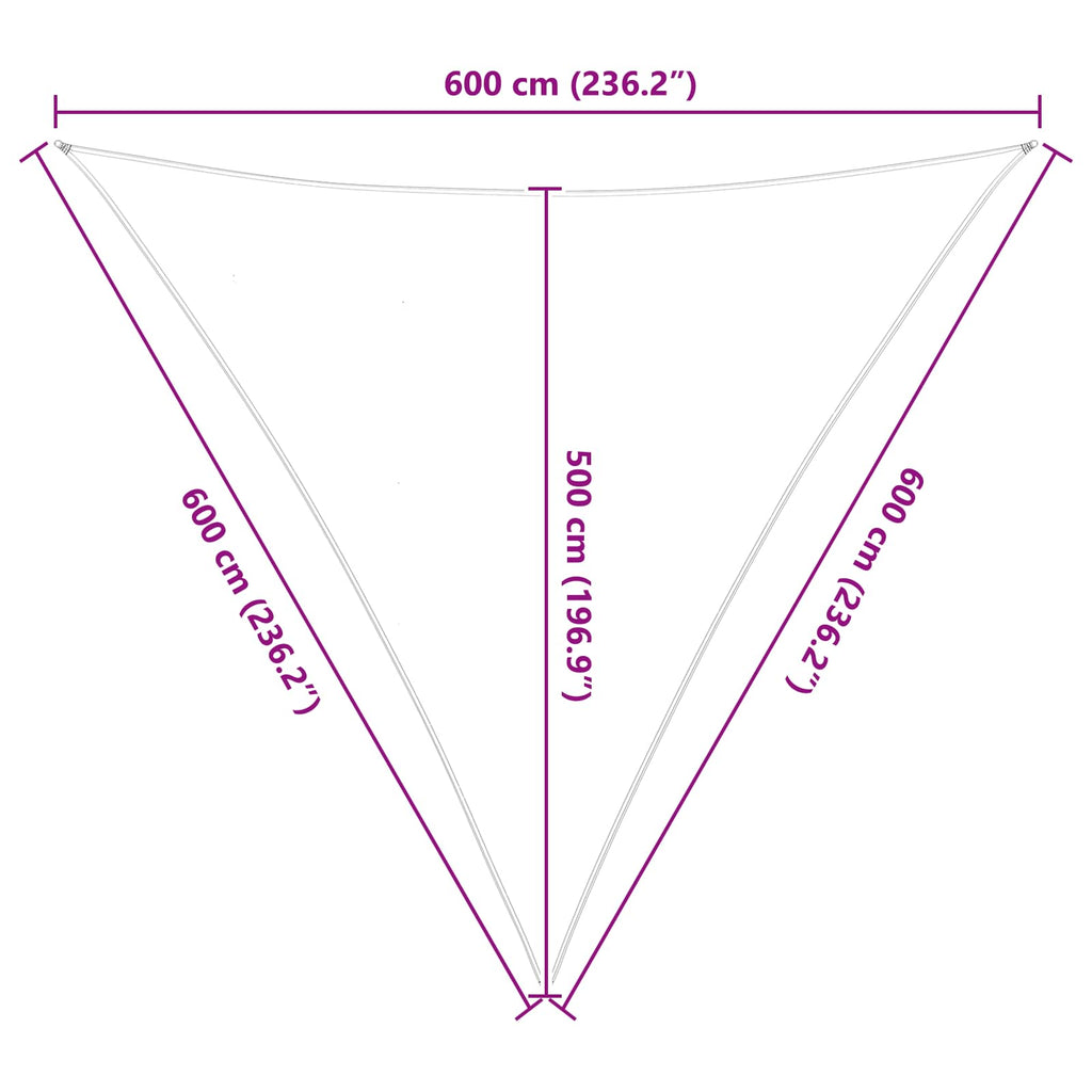 Vela da ombra solare Grigio chiaro e bianco 6 x 6 x 6 m