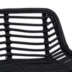 Sgabello da bar 2 pcs Nero 44 x 46 x 91 cm Rattan e acciaio