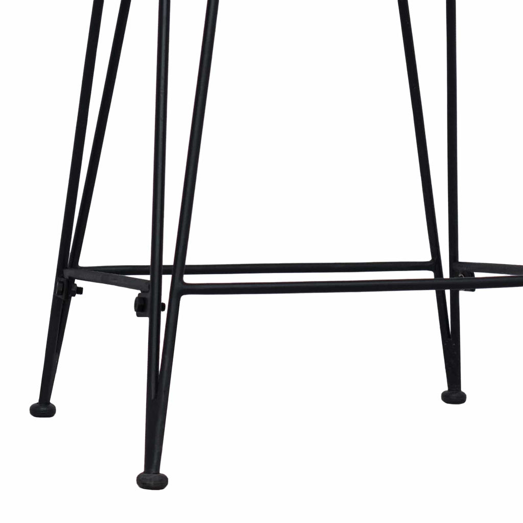 Sgabello da bar 2 pcs Nero 44 x 46 x 91 cm Rattan e acciaio