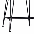 Sgabello da bar 2 pcs Nero 44 x 46 x 91 cm Rattan e acciaio