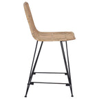 Sgabello da bar 2 pcs Naturale 44 x 54 x 96 cm Rattan e acciaio