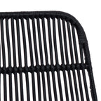 Sgabello da bar 2 pcs Nero 44 x 54 x 96 cm Rattan e acciaio