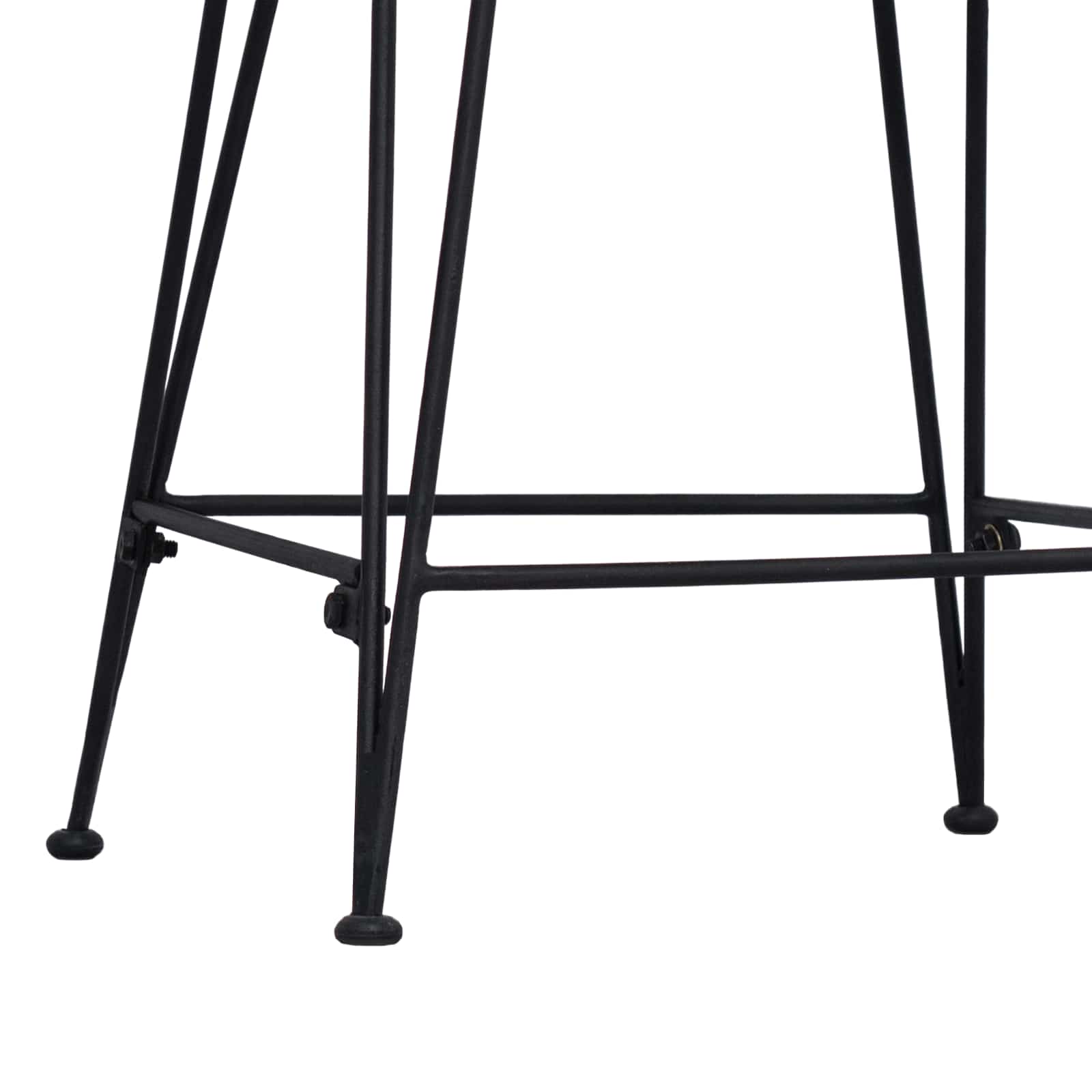 Sgabello da bar 2 pcs Nero 44 x 54 x 96 cm Rattan e acciaio