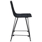 Sgabello da bar 2 pcs Nero 44 x 54 x 96 cm Rattan e acciaio