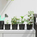 Vaso Rotondo per Fiori 50 pcs Nero Ø 10 x 8 cm Plastica