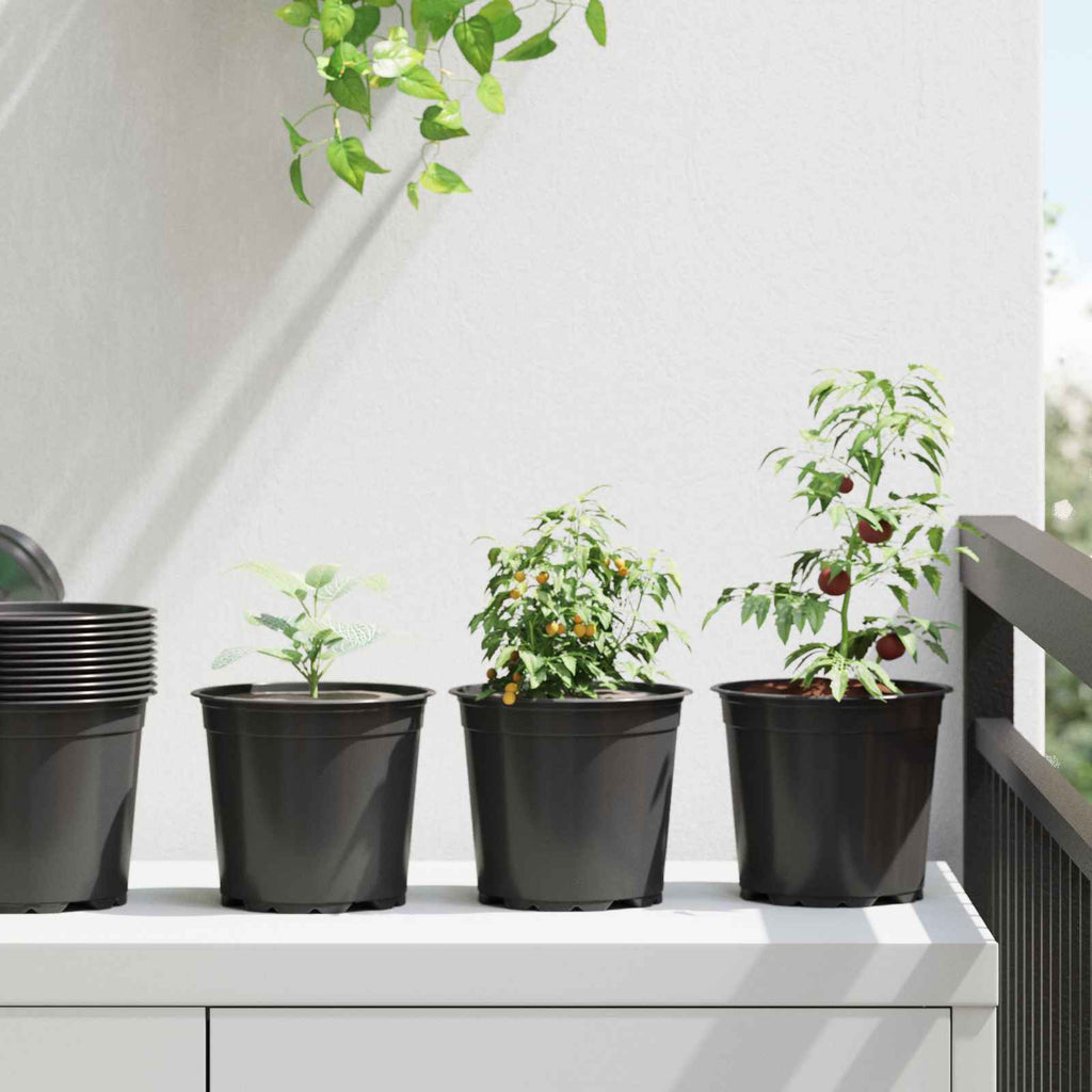 Vaso per Fiori 200 pcs Nero Ø 15 x 13 cm Plastica