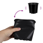 Vaso per Fiori 200 pcs Nero Ø 15 x 13 cm Plastica