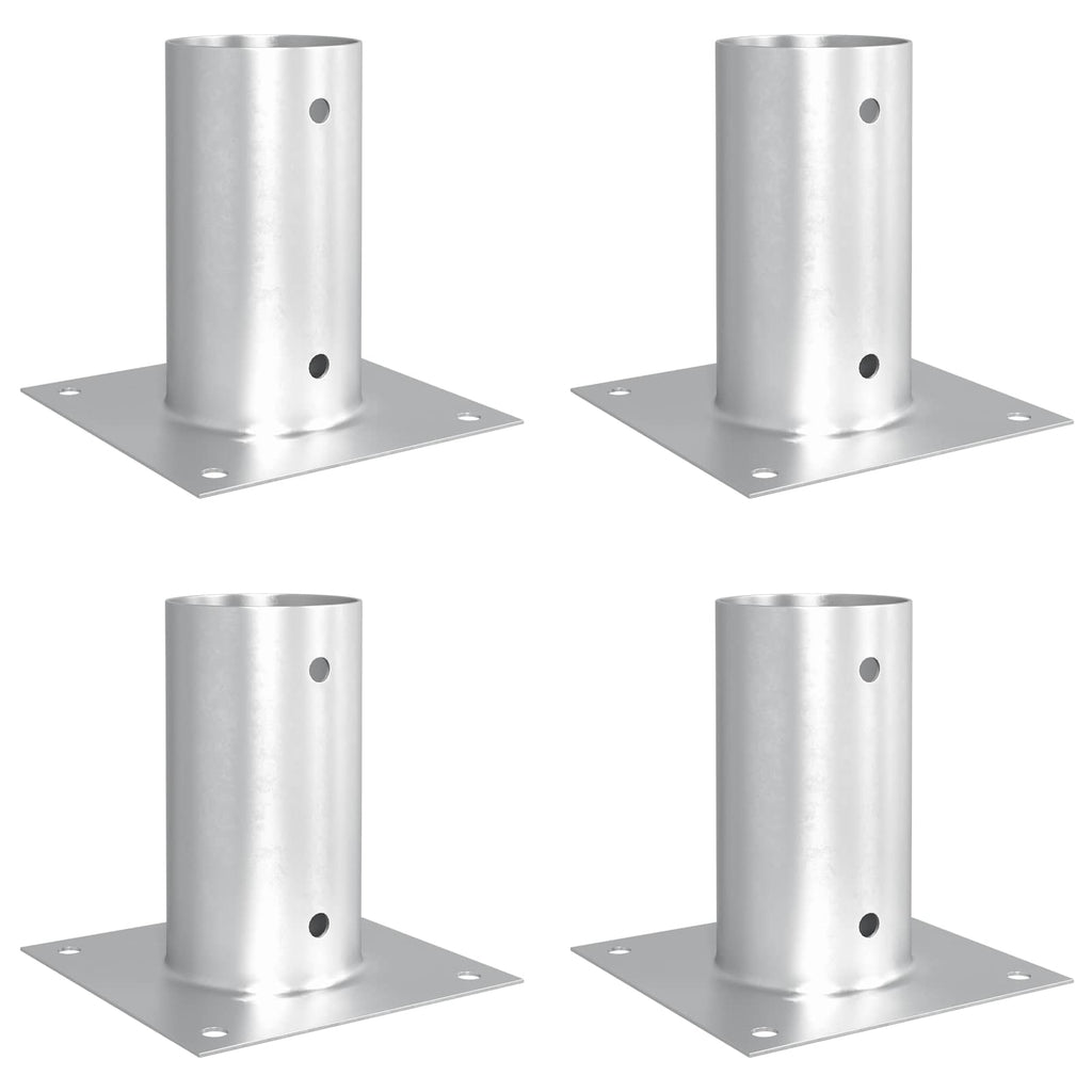 Ancora rotonda per terreno 4 pcs Argento 15 x 15 x 15 cm
