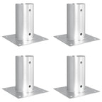 Ancora rotonda per terreno 4 pcs Argento 15 x 15 x 15 cm