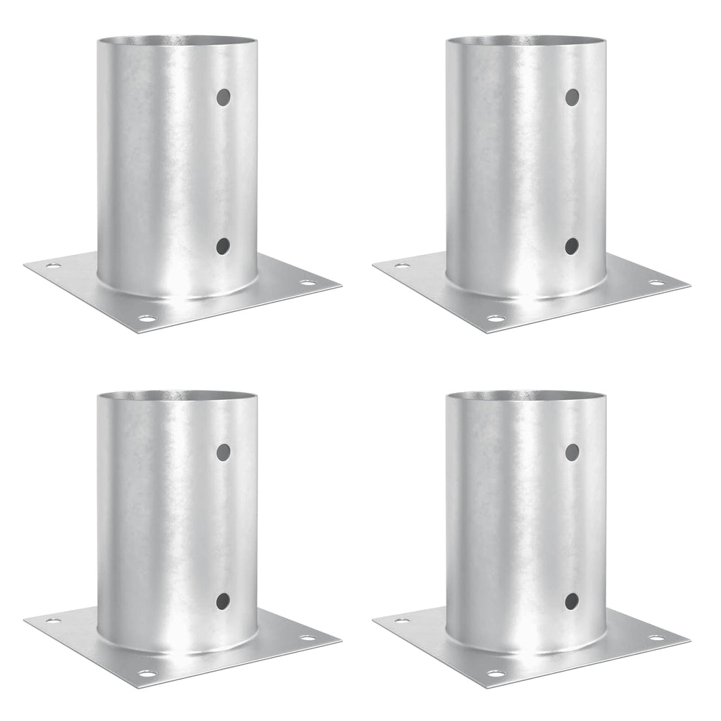 Ancora rotonda per terreno 4 pcs Argento 15 x 15 x 15 cm