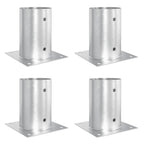 Ancora rotonda per terreno 4 pcs Argento 15 x 15 x 15 cm