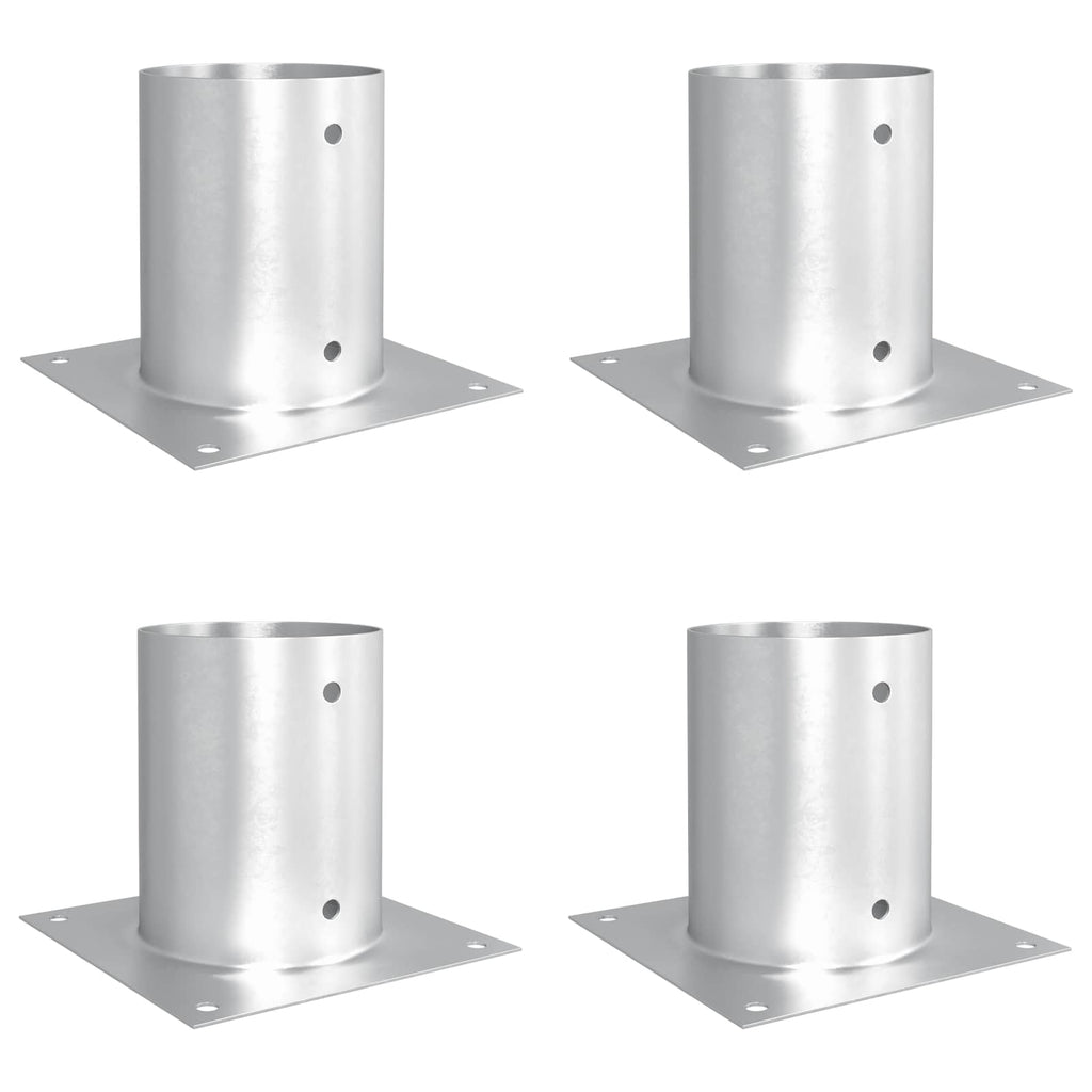 Ancora rotonda per terreno 4 pcs Argento 18 x 18 x15 cm Metallo